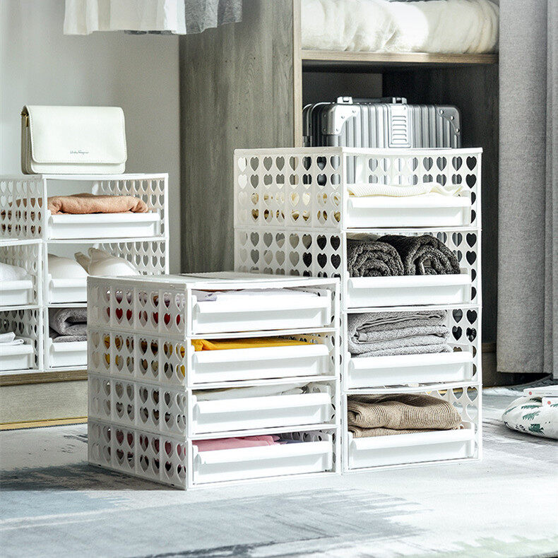 Plastic storage racks, file racks, wardrobe drawer storage baskets