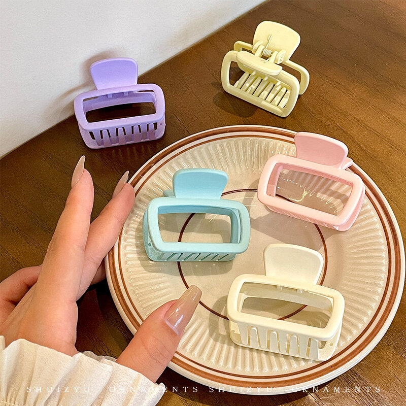 Cream Square Hair Clip for Women