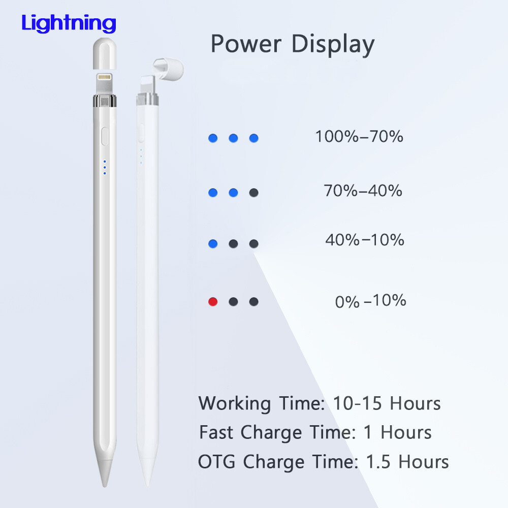 Bút chỉ điểm cho ipadpencil thế hệ tương thích với Apple iPad Pro 11 và 12.9 inch (2018-2022), bút stylus nghiêng áp lực cảm giác chống mitouch, iPad 10/9/8/7/6 thế hệ, ipad Air 3/4/5 thế hệ, iPad mini thế hệ 5/6