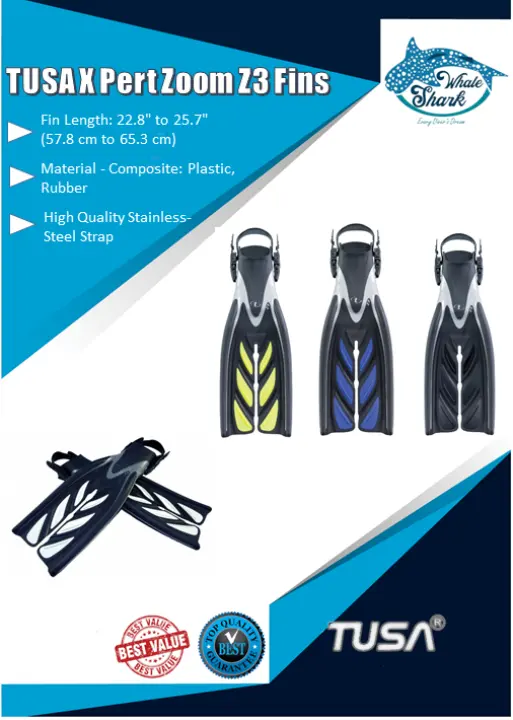 tusa xpert zoom split fins