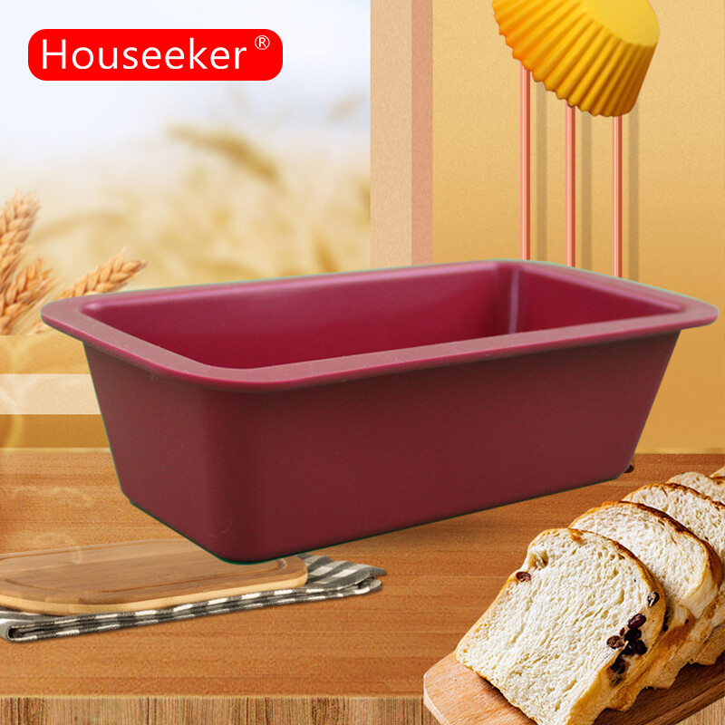 Houseeker Khuôn Làm Bánh Bằng Silicon Hình Chữ Nhật Khuôn Bánh Mì Phụ Kiện Làm Bánh Chảo Nướng Bánh Mì Nướng Bánh Ngọt