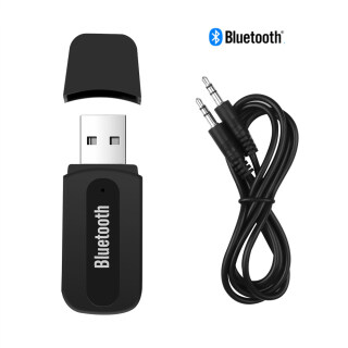 Bộ Thu Âm Thanh Bluetooth USB, Âm Nhạc Không Dây Stereo Adapter Với Cáp AUX 3.5Mm, Cho Xe Hơi DVD PC MP3 Loa Headphone thumbnail