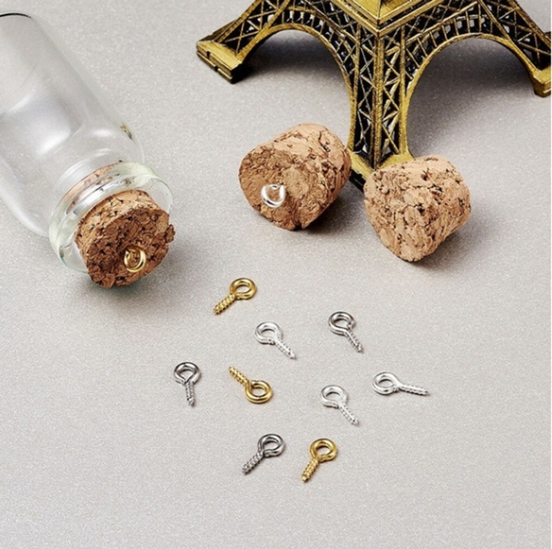 300PCS Mini Eye Pins & Hooks - Gold Tone Screw Eyelets For Jewelry Making & Crafts