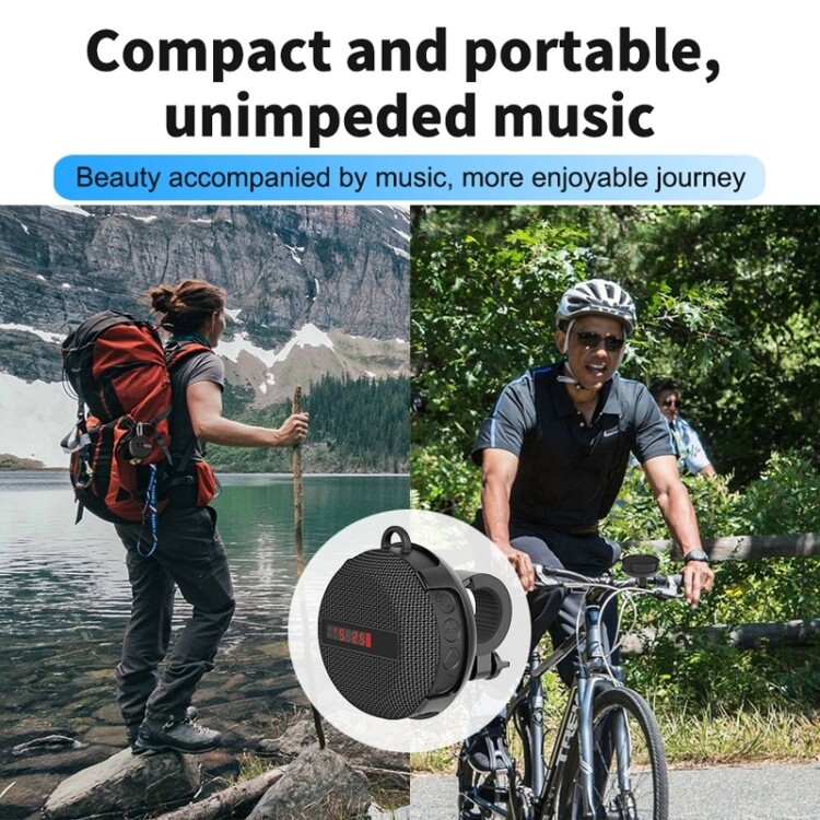 BT368 LED Digital Display Outdoor Portable IPX65 Waterproof Bluetooth Speaker