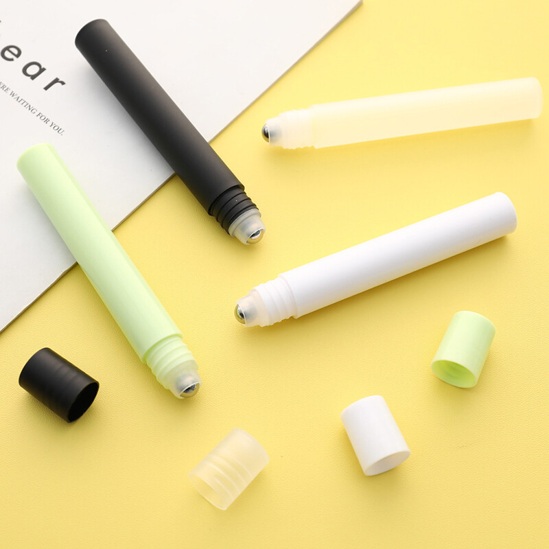 Eioce 10ml Empty Perfume Roll Roller Ball Bottle Plastic Stainless Steel Oil Container