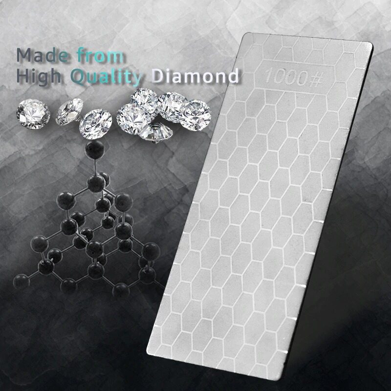 【100% Original】Diamond K-nife Sharpening Stone Mesh 400# 1000#  Sharpener Ultra-thin Honeycomb Surface Whetstone Kitchen Grindstone Tool Set