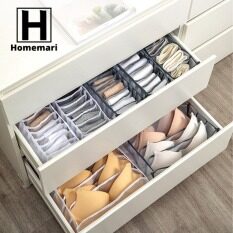 Homemari 3 ngăn hộp đựng đồ lót Hộp đựng đồ lót vớ đồ lót áo ngực ngăn kéo hộp đựng đồ hộp chia ngăn kéo tủ
