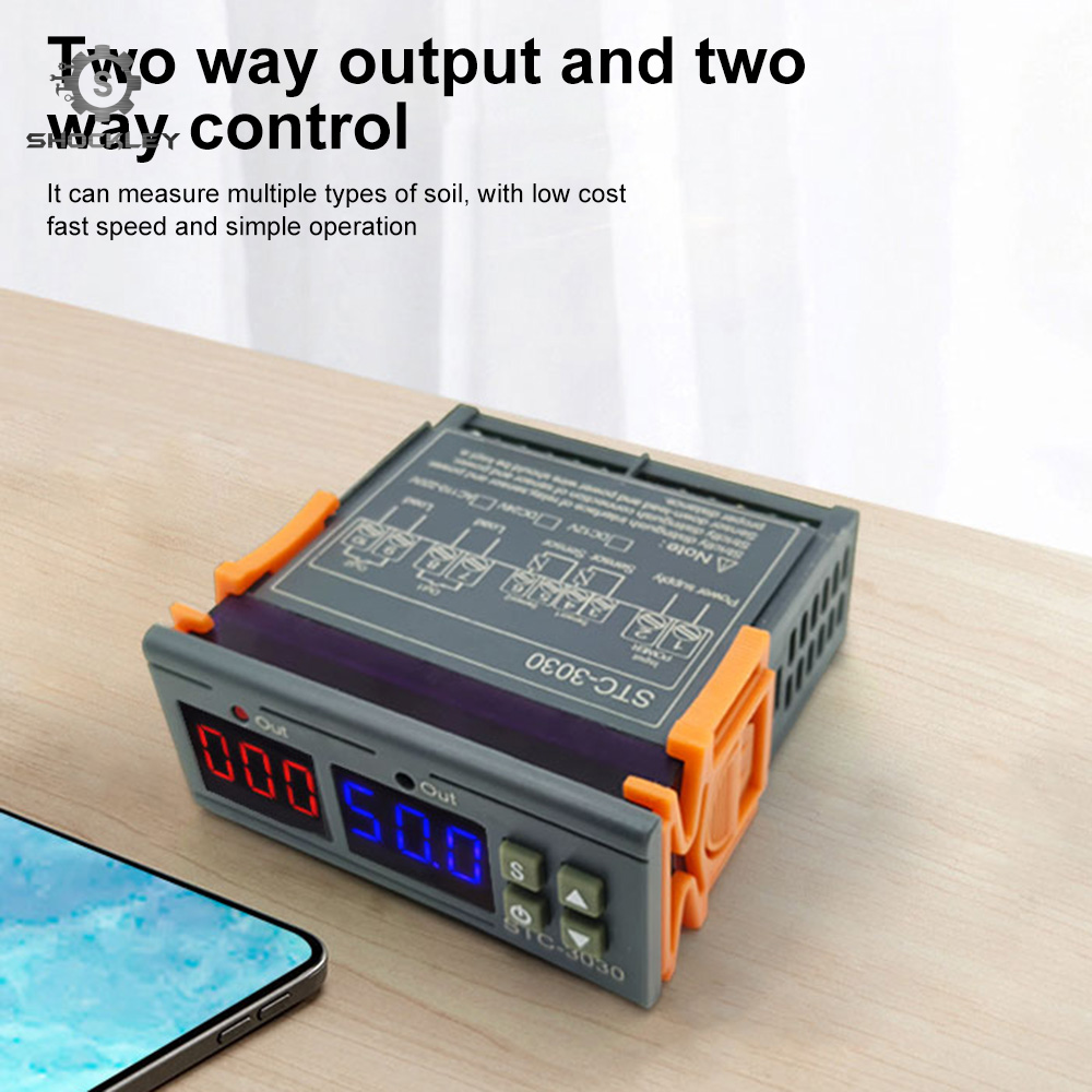Shockley Digital Temperature Humidity Controller DC12V/DC24V AC110 220V Temperature Humidity Hygrometer Thermostat Controller