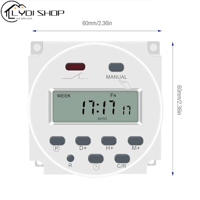 Dc 12v Lcd Digital Timer Programmable Time Week Date Display Energy-saving Timer With Memory Function