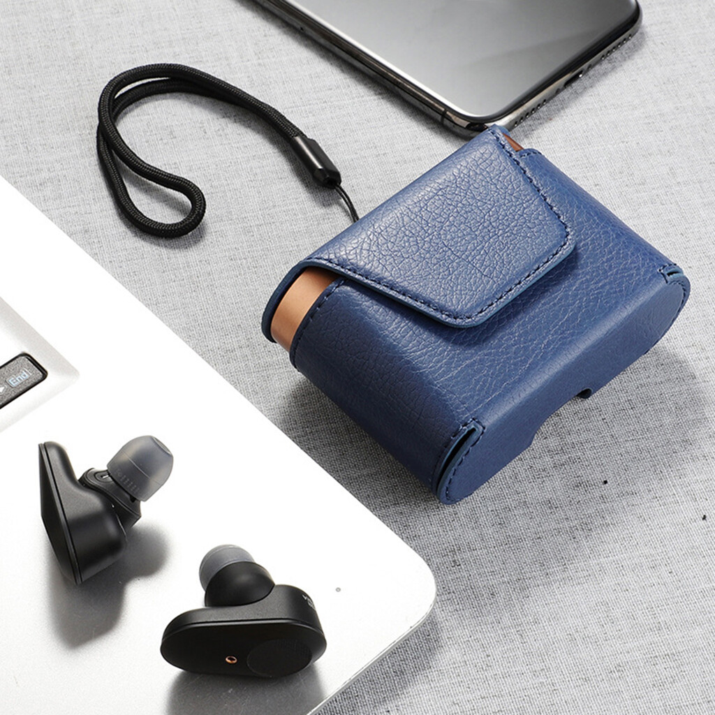 ✪Dustproof Leather Protective Cover Case Storage Bag for Sony WF-1000XM3 Earphone