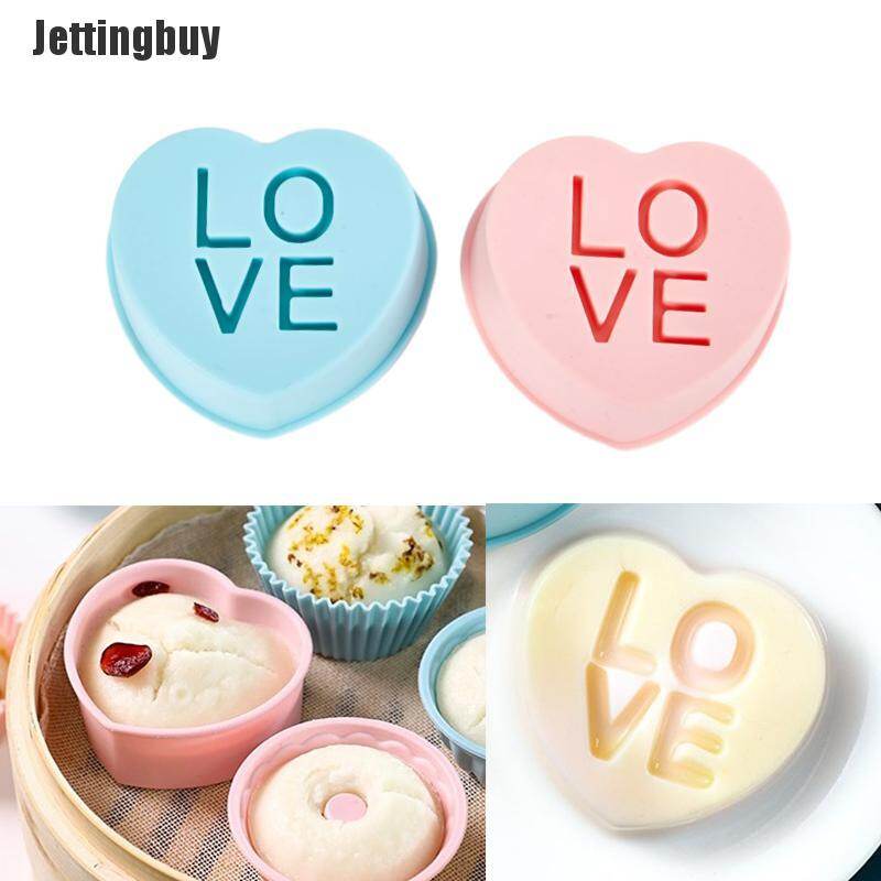[Jettingbuy] 1PC Silicone Cake Cup DIY Love Muffin Cake Cup Pudding Mold Baking Cake Mould