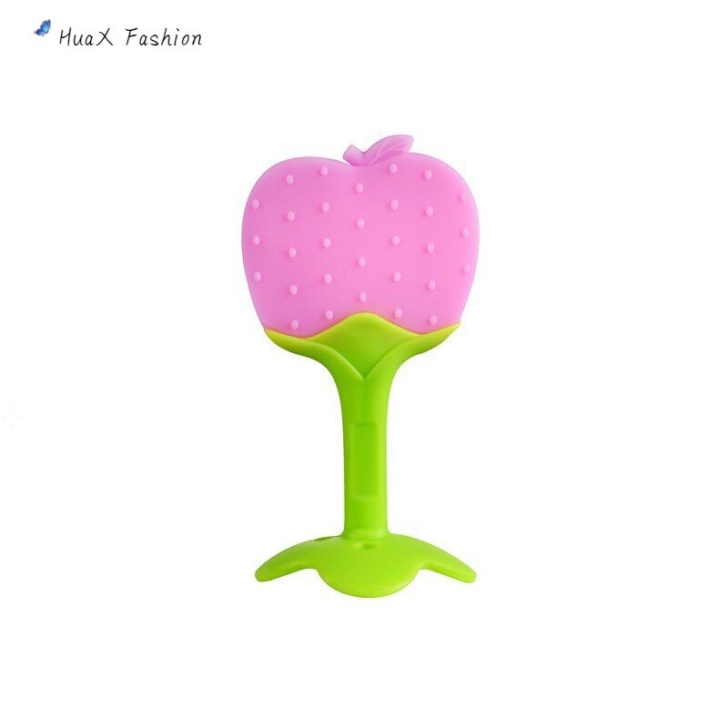 HuaX Baby Teether Safety Silicone Fruit Teethers for Baby Infant Kids Chew Tooth Toys Dental Care Strengthening Training