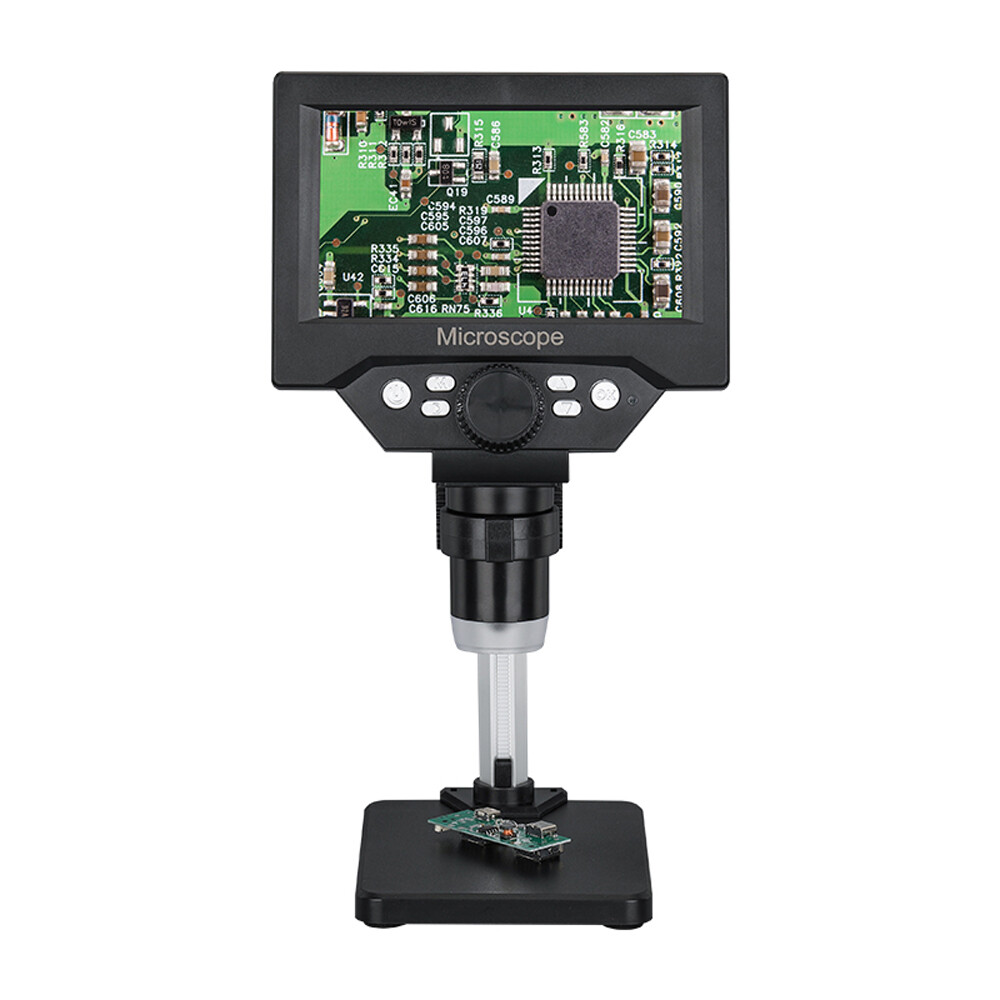Meterk 5.5-inch màn hình LCD điện tử kính hiển vi 10 Megapixel công nghiệp kính hiển vi kỹ thuật số bảo trì điện tử kính lúp 1000X độ phóng đại 8LED ánh sáng cường độ điều chỉnh hình ảnh video Chế độ phát lại