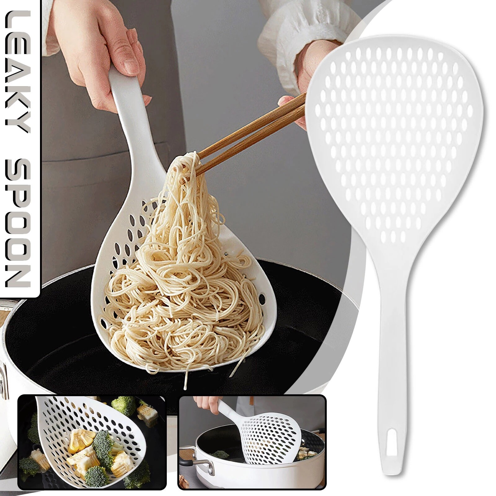 Dụng Cụ Lọc Đa Năng Nhiệt Độ Cao Lớn Muỗng Lọc Dụng Cụ Làm Ráo Nước Nấu Ăn Dụng Cụ Nhà Bếp