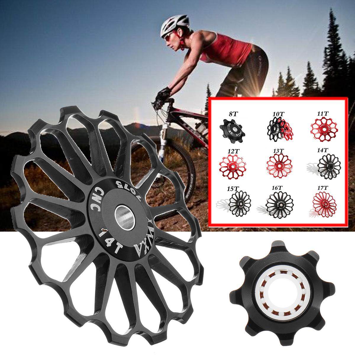8-17T Ceramic Bearing Jockey Wheel Pulley Road Bike Rear Derailleur For 4//5//6MM