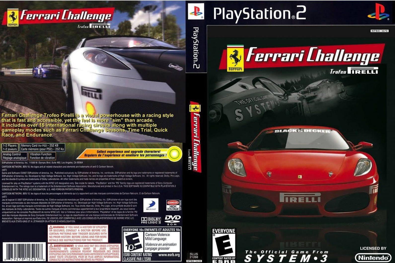 Jeu Ferrari Challenge Pour PlayStation 2 PS2, PAL Import UK, Avec Manuel, Bon état