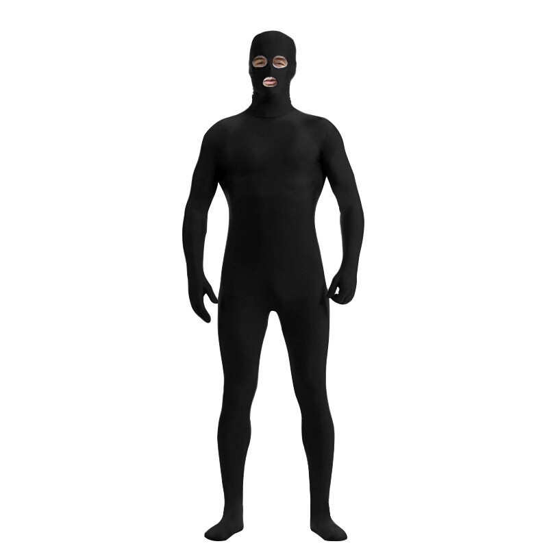 black skin tight jumpsuit