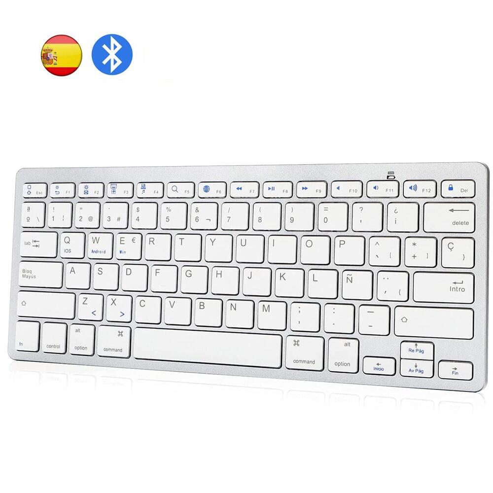 Spanish Teclado Bluetooth Keyboard Wireless Spanish Keyboard For Mac Ipad Ios Windows Smart TV