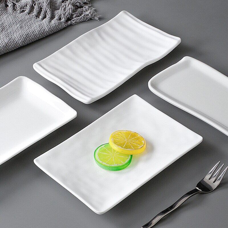 Melamine Tableware Rectangular Plate White Long Plate Commercial Lazada PH