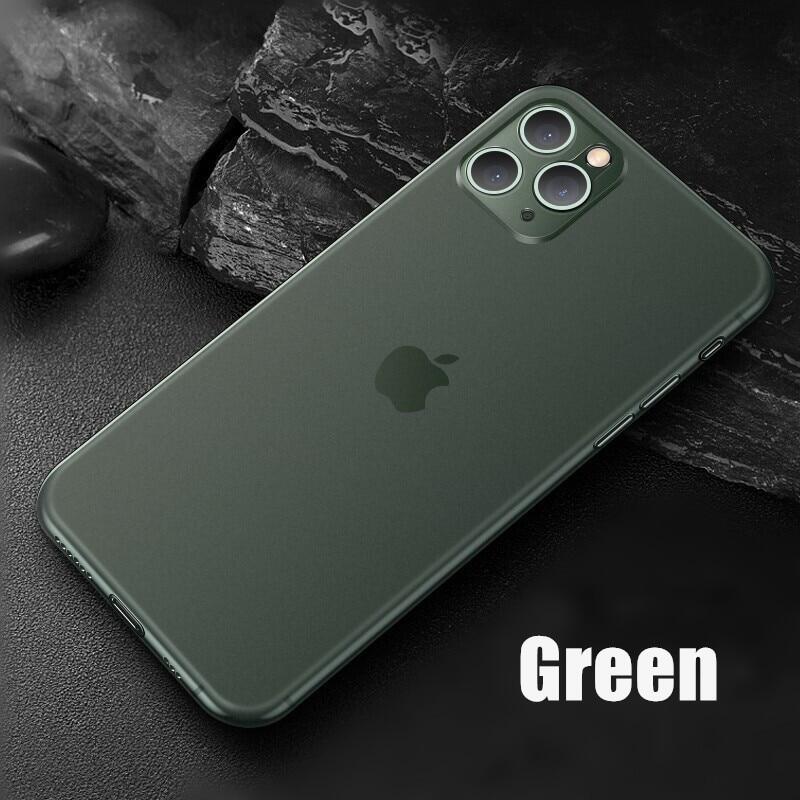 Ốp lưng điện thoại siêu mỏng bằng chất liệu PC cứng phù hợp cho điện thoại Iphone 11 Pro Max 6 6S 8 7 Plus X XS XR - INTL