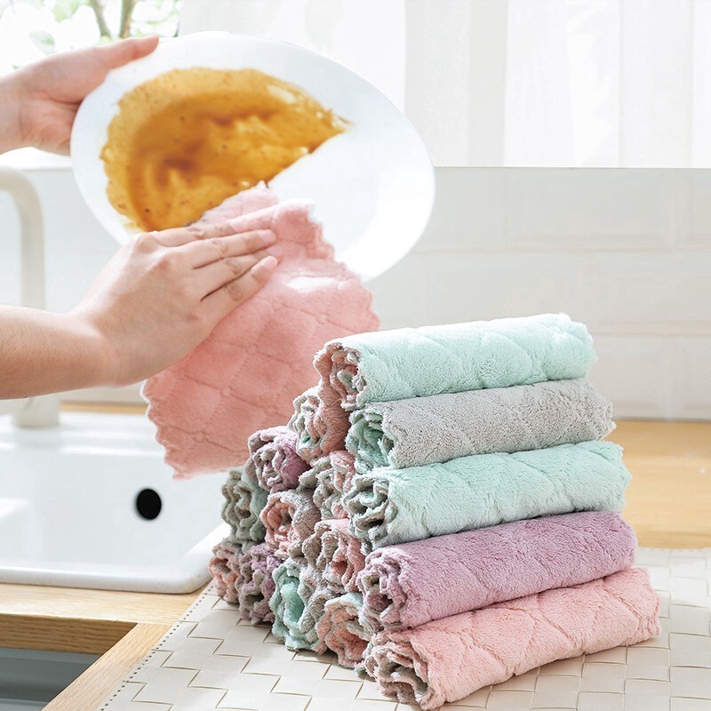 Microfiber Kitchen Dish Cloth Super Absorbent High-Efficiency Tableware Towel Kitchen Tools Household Cleaning Cloths