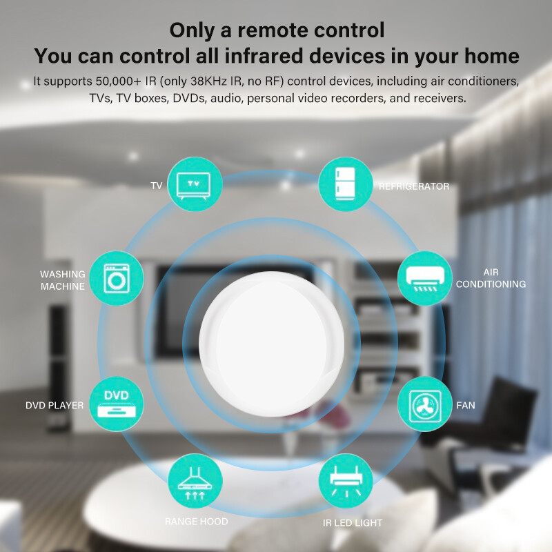 EL style Smart Wireless WiFi-IR Remote Controller Tuya/Smart Life APP WiFi Infrared Remote Controller Air Conditioner TV