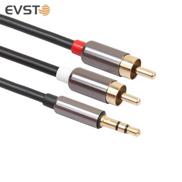 {EVST}3.5mm 3.5 Jack to 2 RCA AUX Audio Cable 1/8 inch Male to 2RCA Male Splitter Singapore