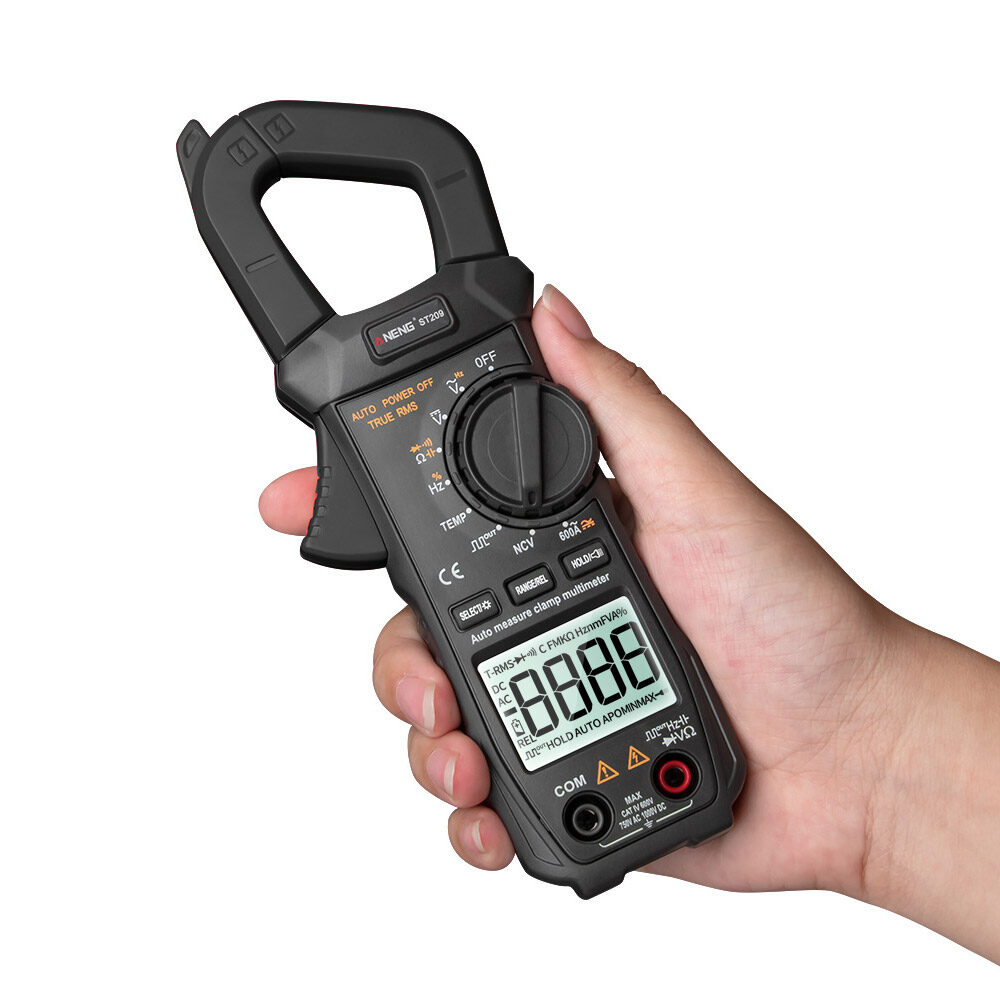 ANENG ST209 Multimeter Clamp Meter Digital 6000 Counts True RMS Amp DC/AC Current Clamp Tester Meters Voltmeter Auto Ranging LCD Display