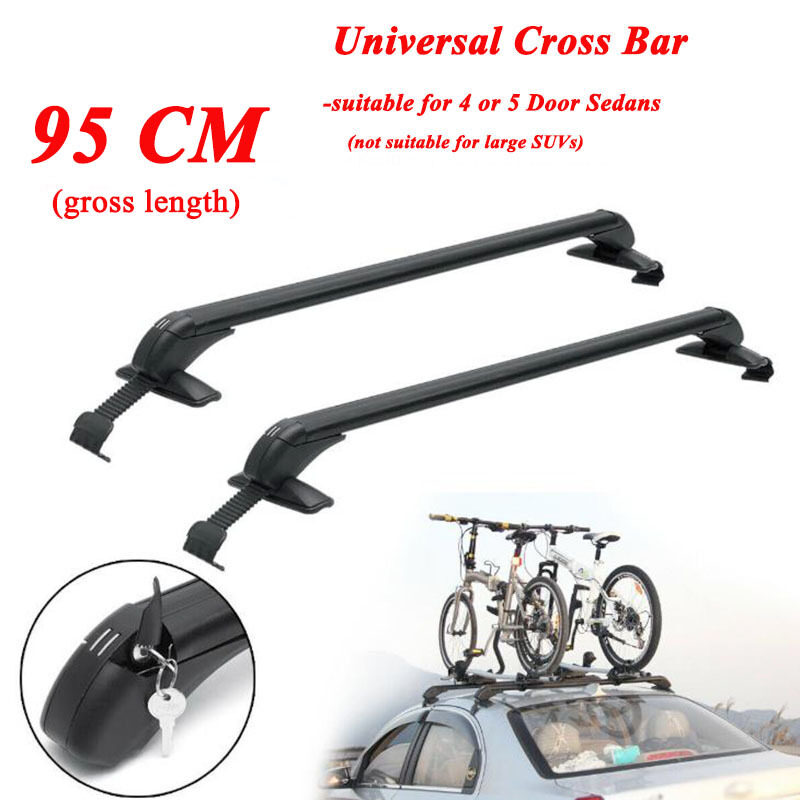 95Cm (Tổng Chiều Dài) Giá Đỡ Hành Lý Thanh Ngang Bằng Nhôm Thông Dụng Giá Nóc Chống Trộm Với Khóa Phím Dành Cho Người Da Đen Cho Perodua Cho Proton