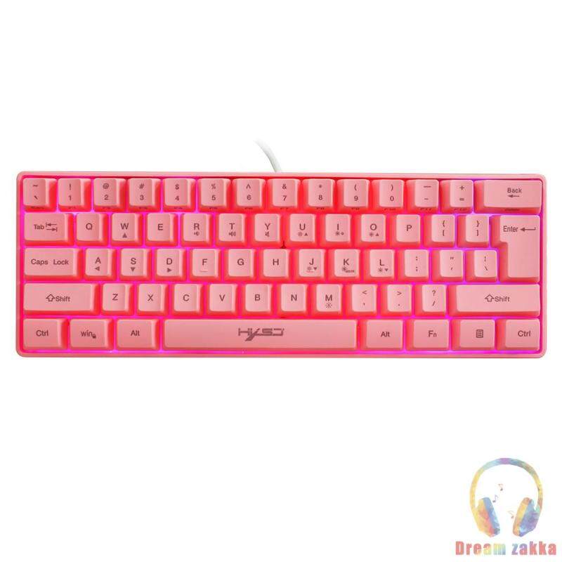 HXSJ V700 61 Keys RGB Backlight Multimedia USB Wired PC Gaming Keyboard Singapore