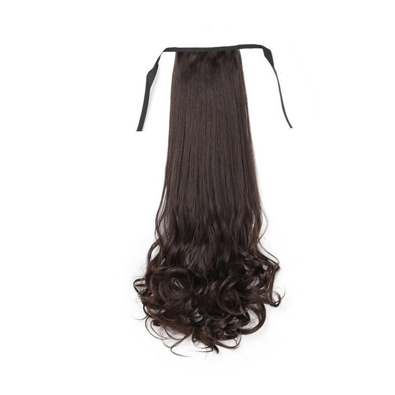 Long Straight Curly Ponytail Drawstring Clip in Ponytail Hair Extension Natural Black Hairpiece for Women