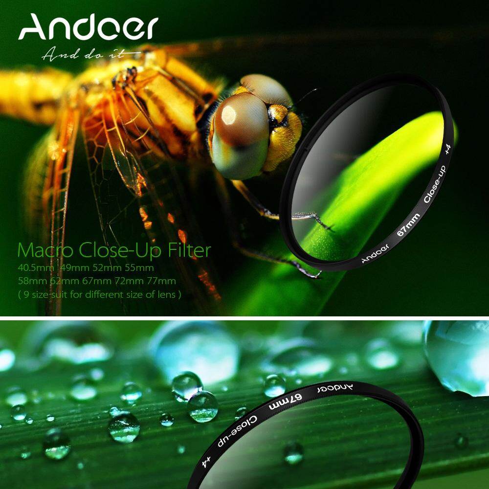Andoer 58mm UV+CPL+Close-Up+4 +Star 8-Point Filter Circular Filter Kit Circular Polarizer Filter Macro Close-Up Star 8-Point Filter with Bag for Nikon Canon Pentax Sony DSLR Camera