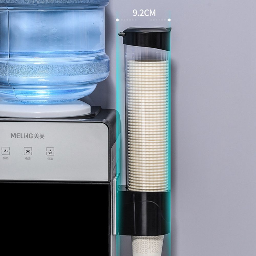 ELEVE Disposable Paper Cups Wall Mounted Dustproof Automatic Plastic Storage Rack Cup Dispenser Cup Remover Cup Holder