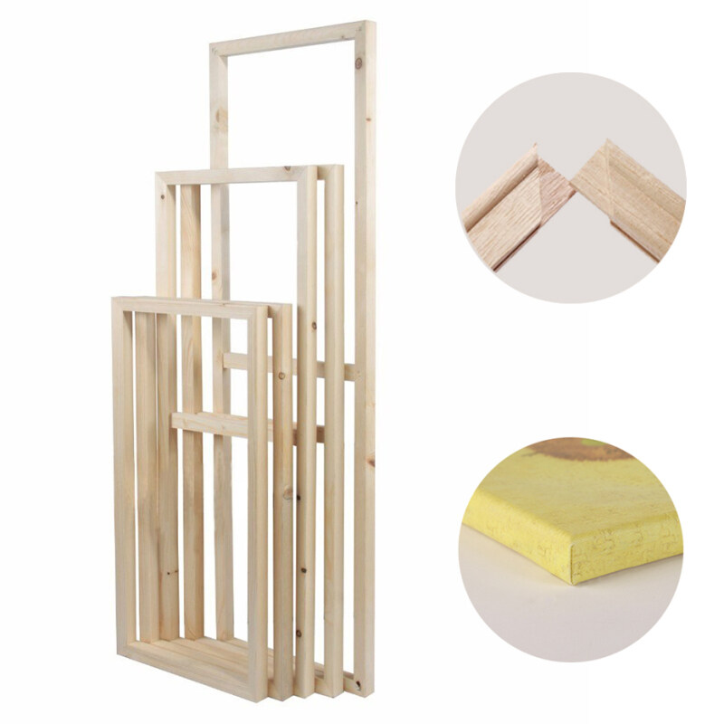 Khung Gỗ Tự Nhiên Cho Tranh Sơn Dầu Vải Bố Khung Tranh Đính Đá Tự Làm Tác Phẩm Nghệ Thuật Treo Tường Thủ Công Khung Bên Trong