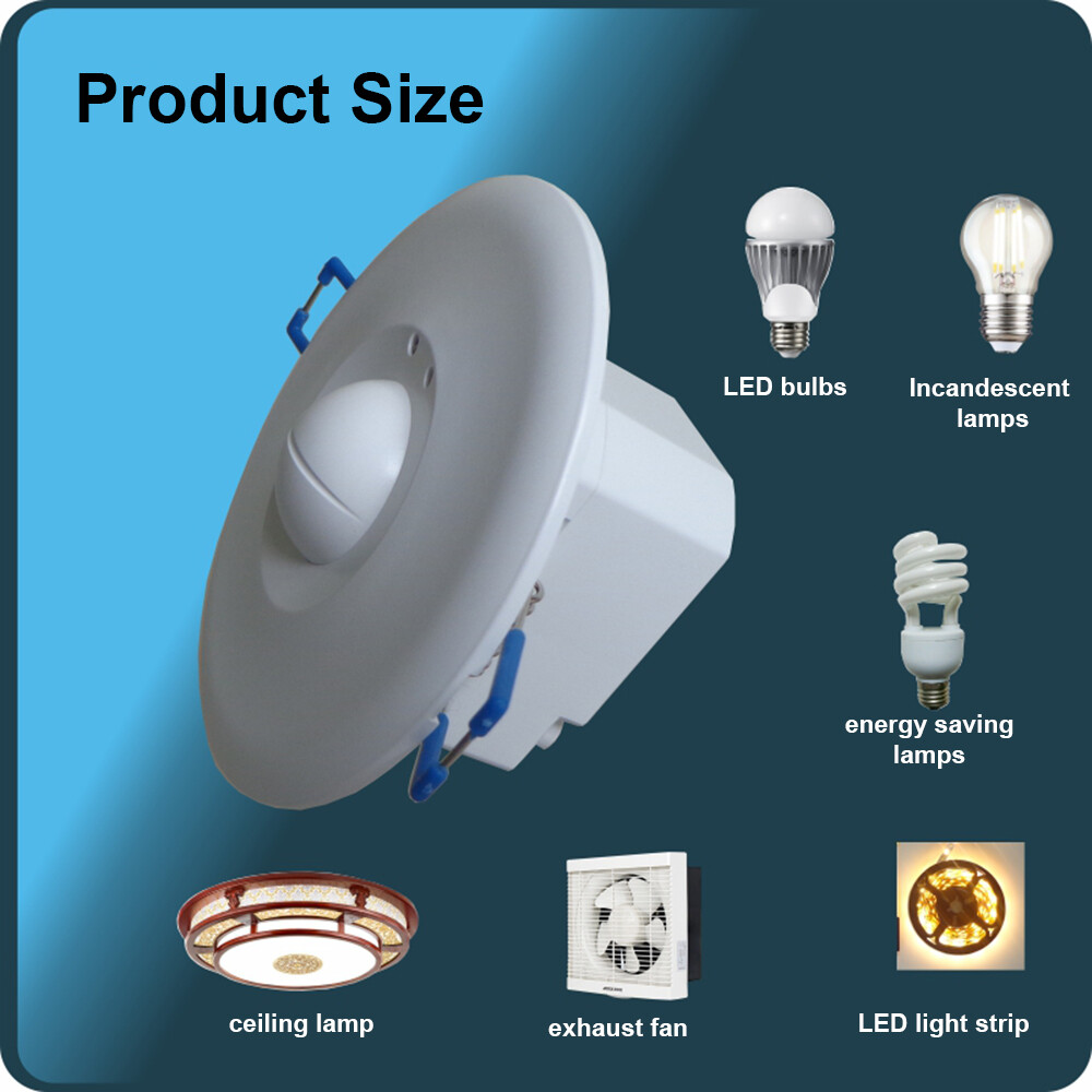 Original Aideepen Sensor Body Motion Detector 5.8GHz Adjustable Embedded Microwave Radar Light Switch for Corridor Sensor