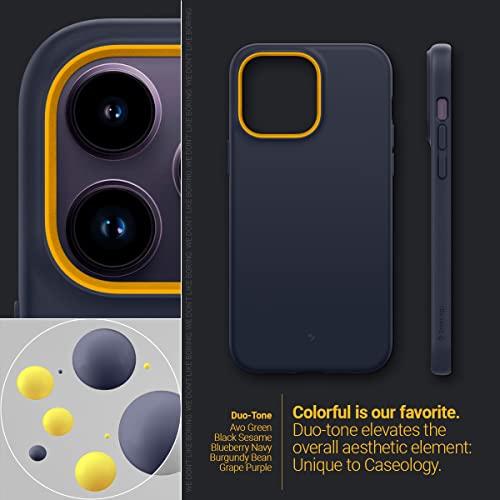 Caseology Ốp Lưng iPhone 14 Pro Tấm Nhựa PC Phủ Silicone Tương Thích MagSafe Phủ TPU Bền Màu Nano Pop Mag - Blueberry Navy