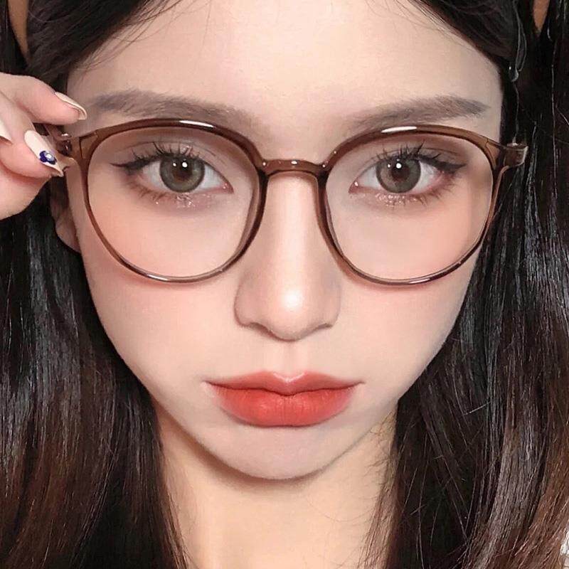 Kính Đổi Màu Cận Thị Kính Đổi Màu Ngoài Trời Kính Mắt Gọng Lớn Thời Trang Hàn Quốc Bảo Vệ Ánh Sáng Xanh Cho Nữ Được Phân Loại Âm 0.5 Đến Âm 6.0