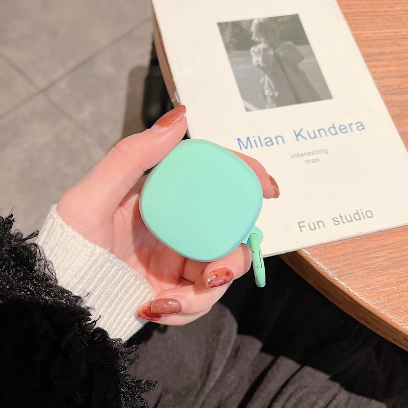 Macaron Earphone Case for Baseus Encok WM01 Anti-fall Soft TPU Case for Baseus Bowie WM02 E3 Candy colors Protective Cover with Ring Buckle