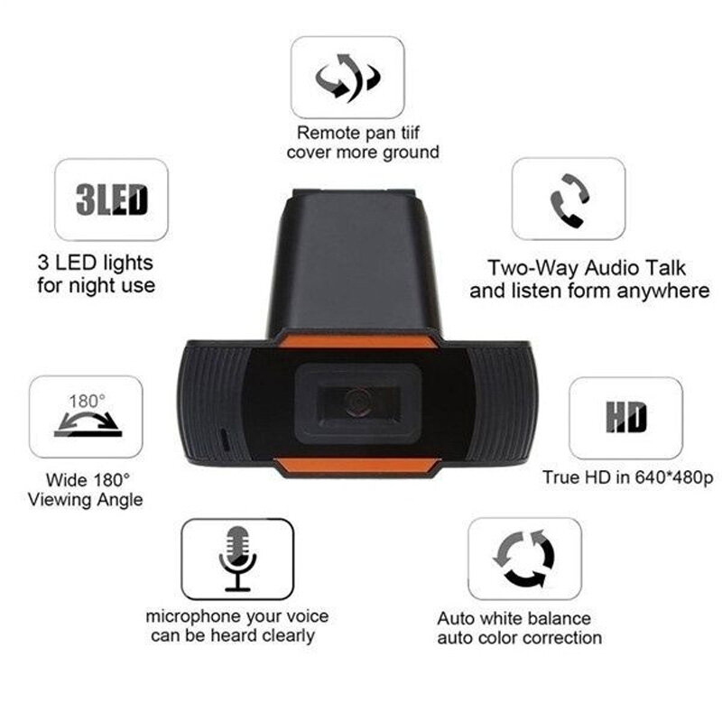 mini Built-in Mic Webcam Web Camera HD 1080P Cam Digital Video Webcamera with CMOS Image for Computer PC Desktop Laptop Portable