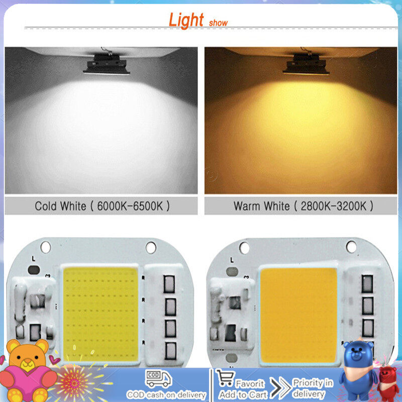 【Hàng có sẵn】AC 220V 20W/30W/50W không driver chip đèn LED áp suất cao Nguồn đèn COB