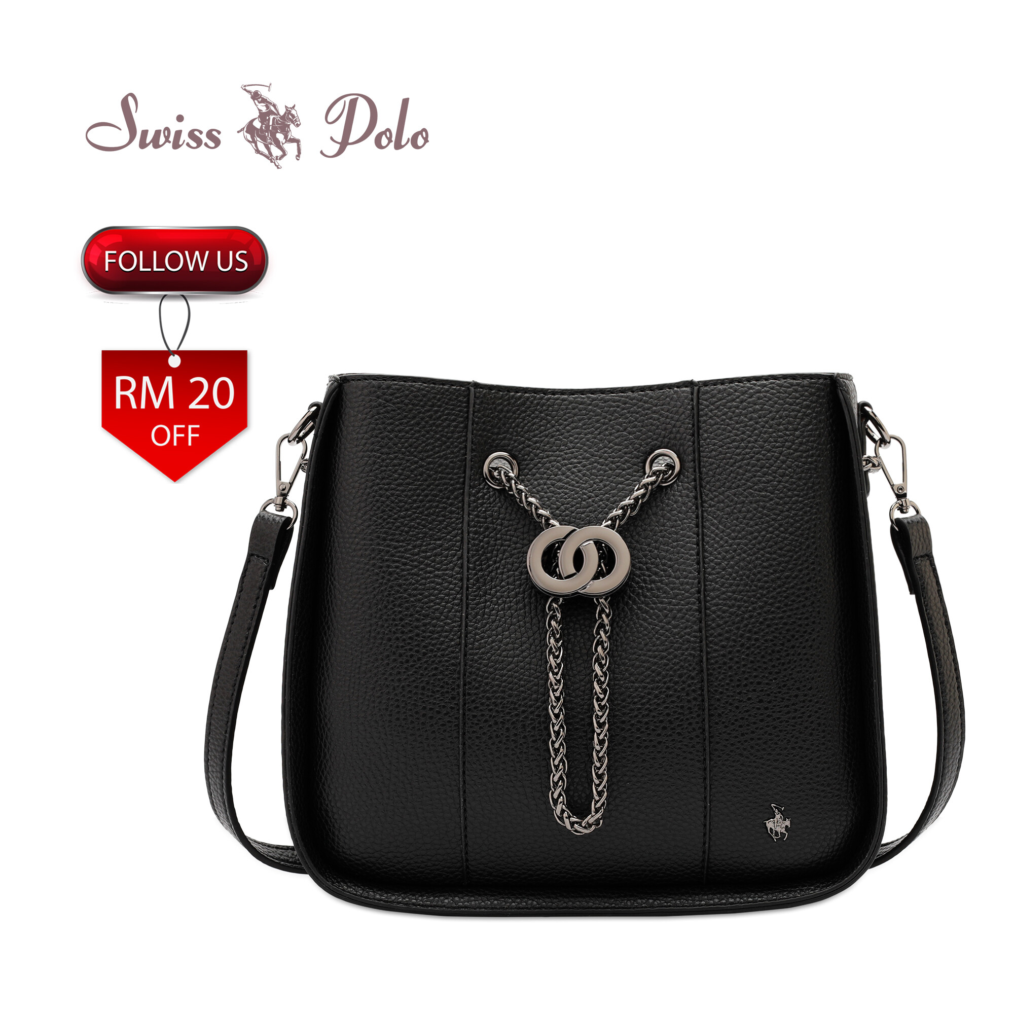 Hep 7600 Swiss Polo Chain Sling Bag SWISS POLO Ladies Sling Bag