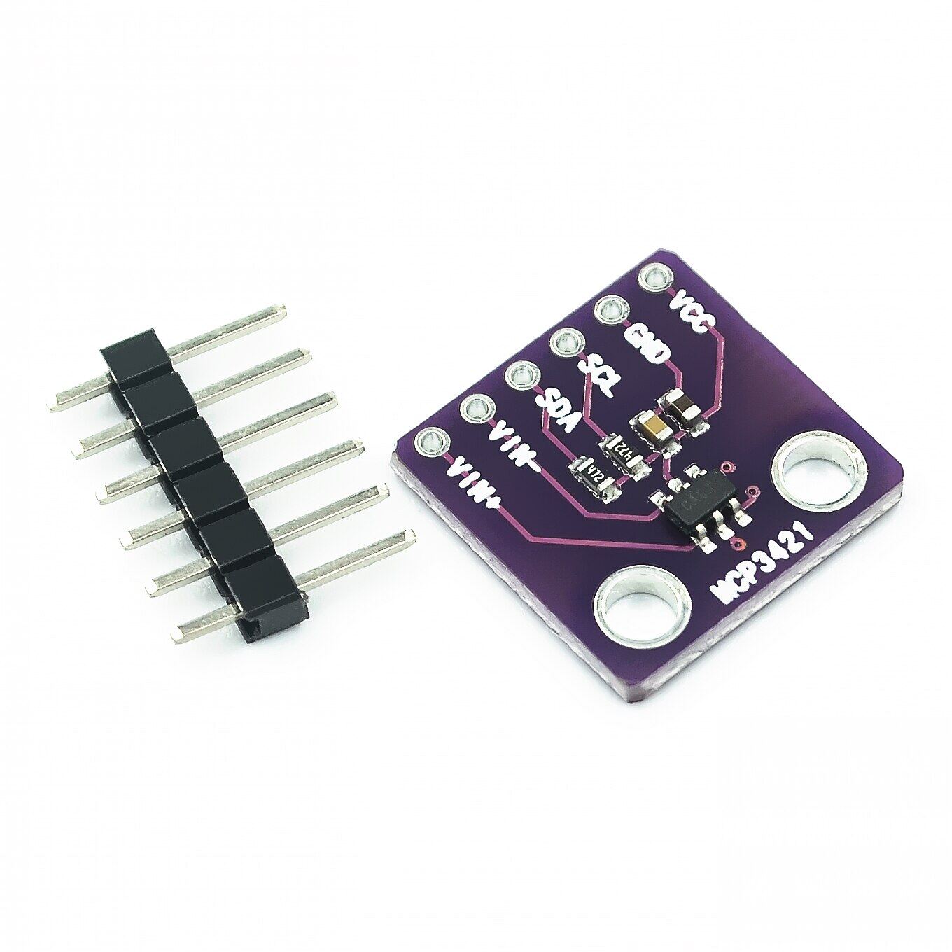 Mcp3421 i2c sot23-6 delta-sigma adc evaluation module board for pickit serial analyzer module