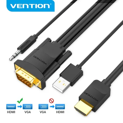 HDMI to VGA Cable HDMI Male to VGA Male Cable Converter Cord Audio Video 1080P for PC TV Box Projector HDMI VGA Cable