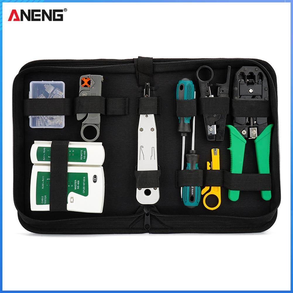 12pcs Network Repair Tool Set Cable Crimper/Pressing Line/Tangent Pliers