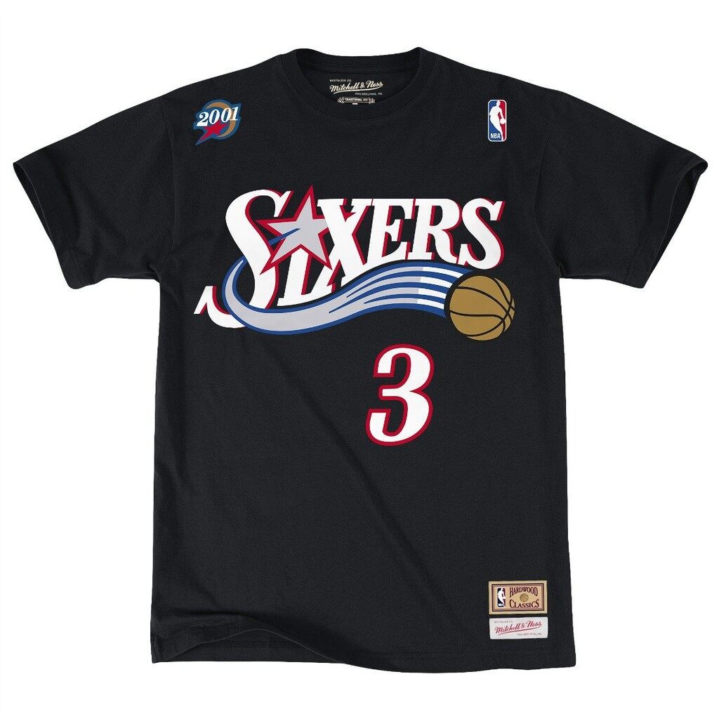 mitchell and ness 76ers t shirt