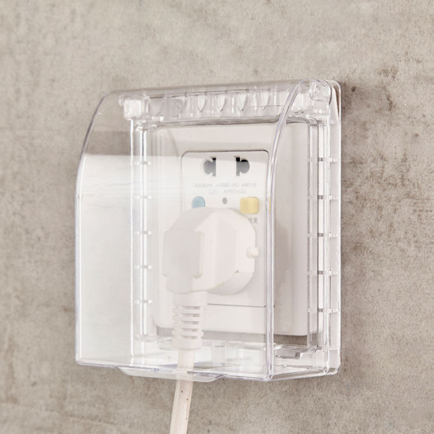 Wall Socket Switch Protective Case Power Dust Cover Rectangle Waterproof Cover