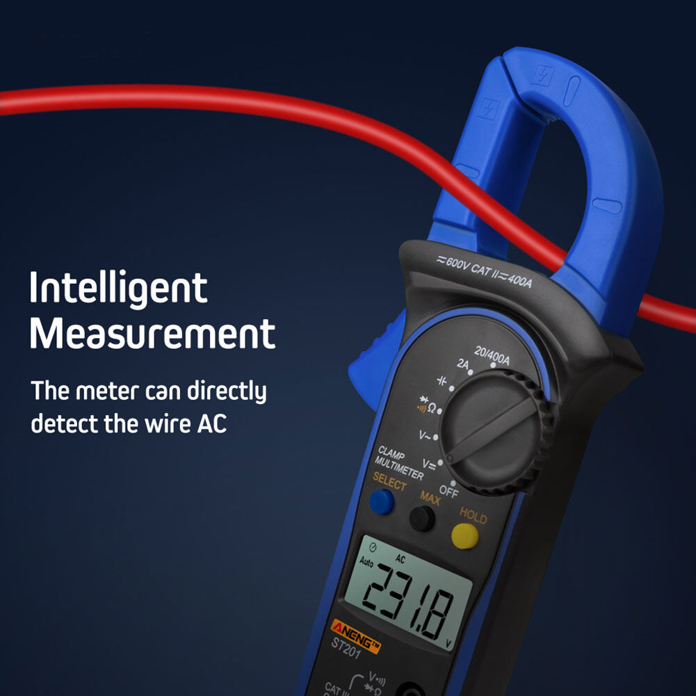 ST201 Automatic Digital Clamp Meter Current Multimeter DC/AC Voltage Resistance Diode Tester
