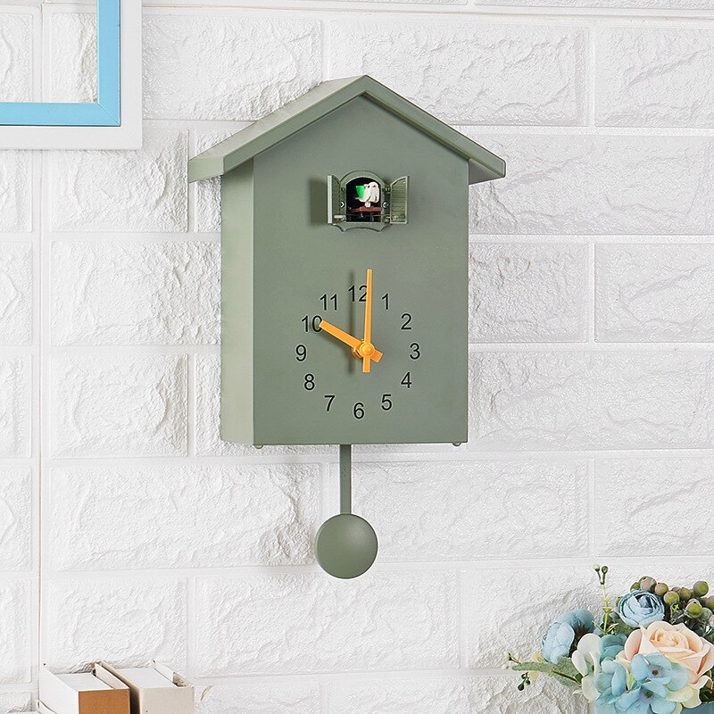 Modern Plastic Bird Cuckoo Design Quartz Wall Hanging Clock Timer Wall Clock For Home Office Decoration