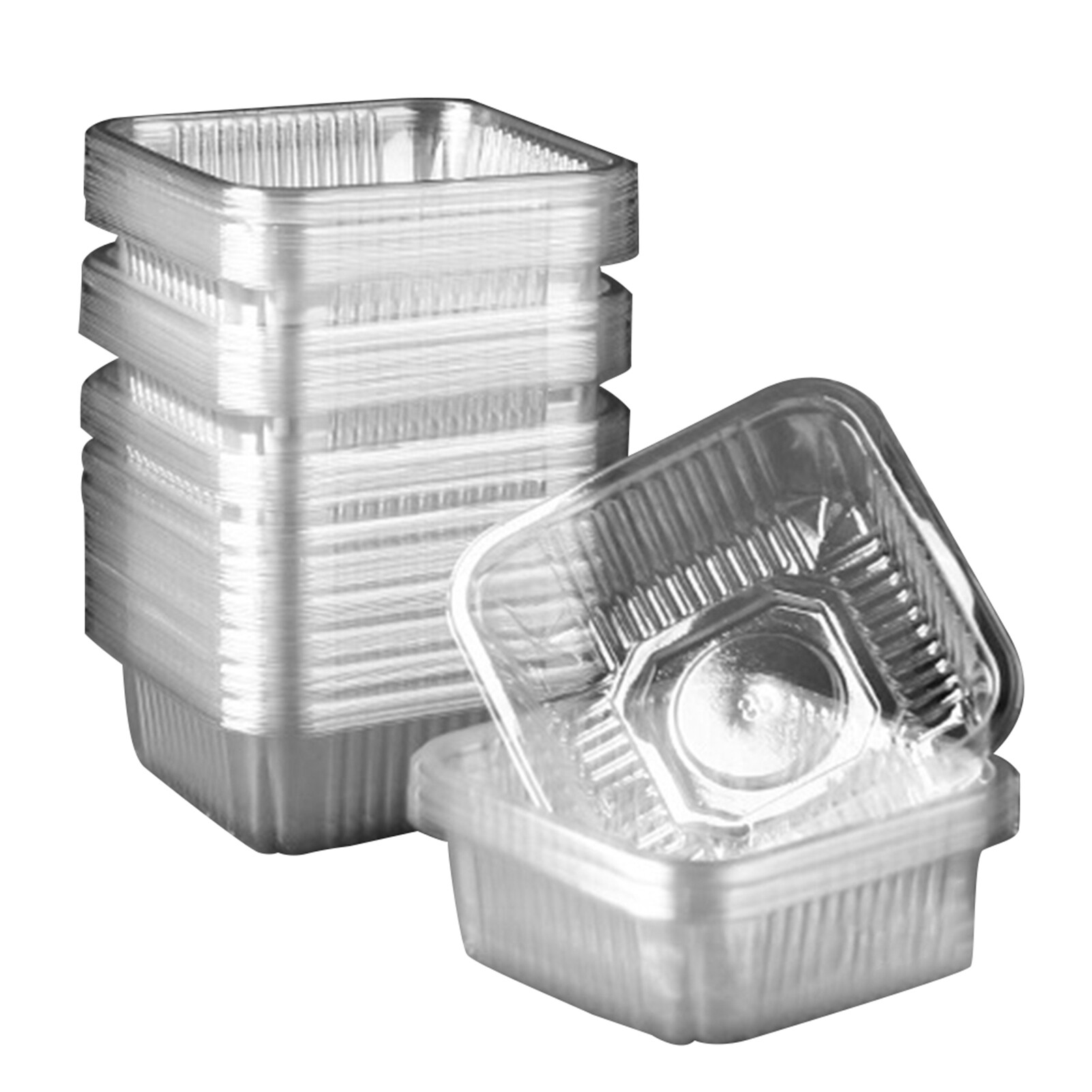 Mandari 100 PCs different sizes cake pan for mooncake food Pan waterproof thickened mooncake packaging box cake container various sizes cake pan supplies