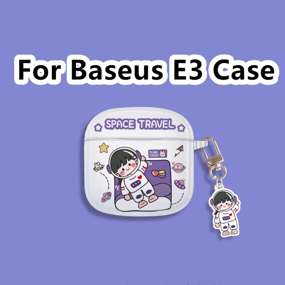 READY STOCK! For Baseus E3 Case Cartoon Transparent Alien Dogs for Baseus E3 Casing Soft Earphone Case Cover